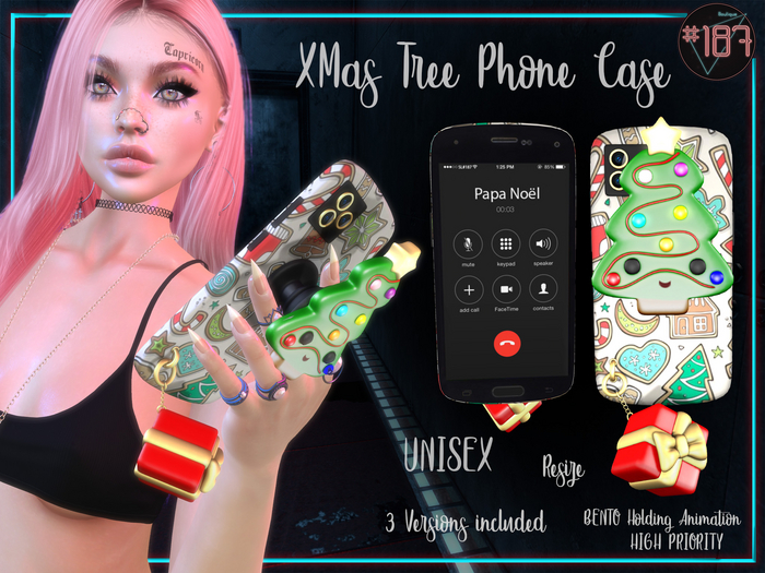 #187# XMas Tree Phone Case *Holding*