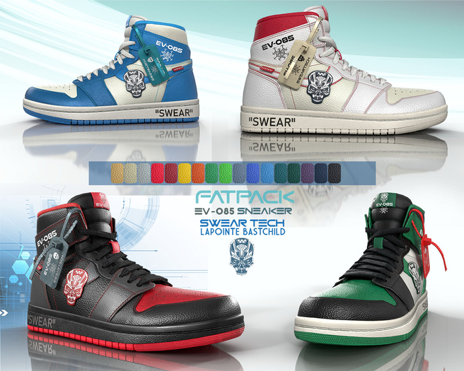L&B - Mens - Basketball Shoes - SwearTECH EV-085 Sneakers Fatpack