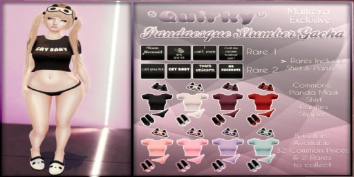 Quirky - Pandaesque Slumber Shirt - Red