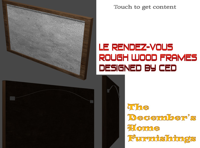 Le Rendez-vous Rough Wood Frame Design Full Collection