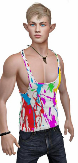 Paint Splattered Tank by Kellens Creations