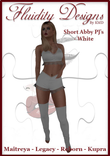 KMD Shorts Abby PJ's White