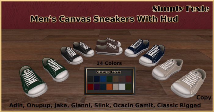 Men's Canvas Sneakers With Hud (Boxed)