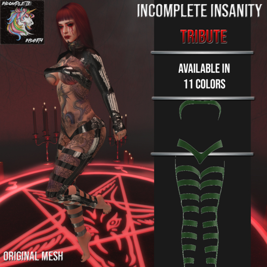 Incomplete Insanity - Tribute Top and Pants  - Green