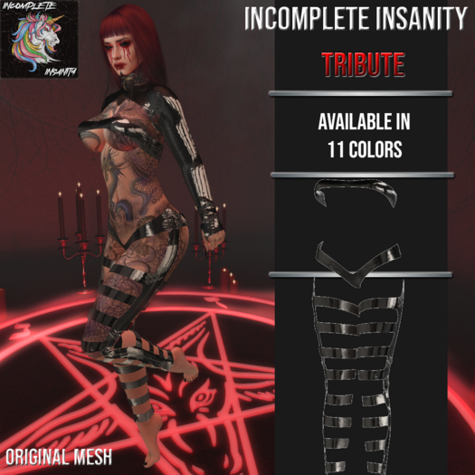Incomplete Insanity - Tribute Top and Pants  - Latex