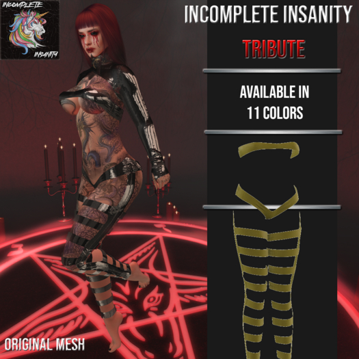 Incomplete Insanity - Tribute Top and Pants  - Yellow
