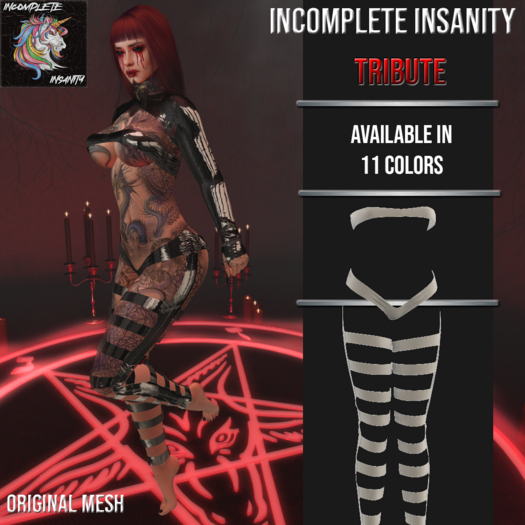 Incomplete Insanity - Tribute Top and Pants  - White