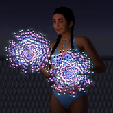 Rave Pom-poms - blue / purple