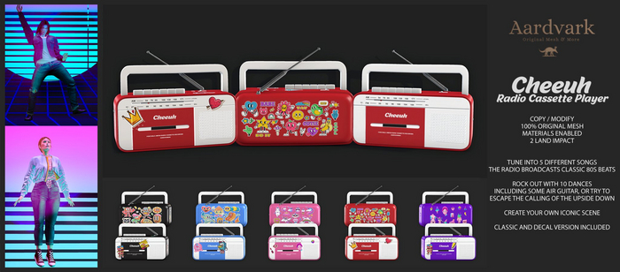 Aardvark :  Cheeuh Cassette Music Player - Purple