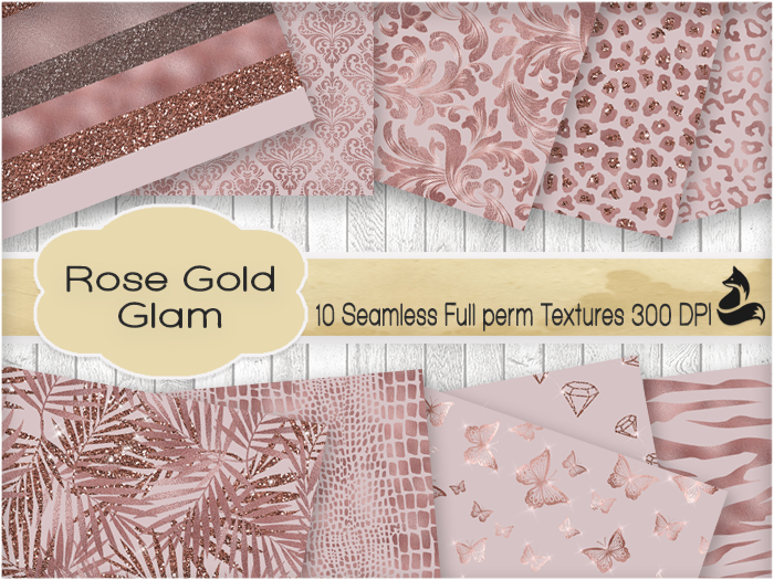 FF Rose Gold Glam Seamless Textures