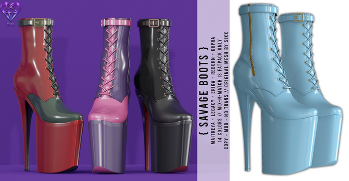 - sixx - Savage Boots - Sky