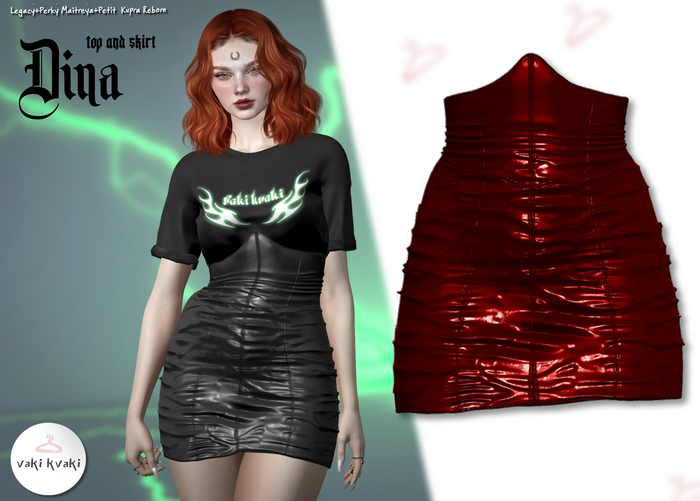 red VAKI KVAKI Skirt ~Dina~