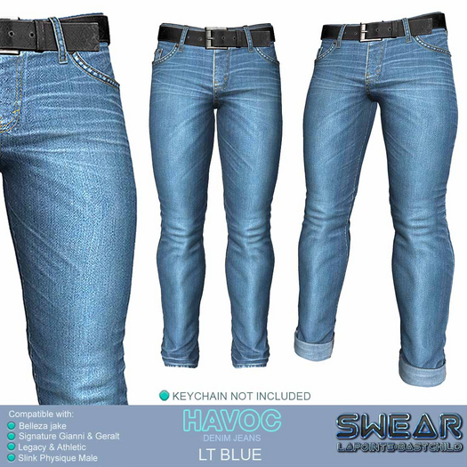 L&B - Mens - Denim Jeans - Havoc - Lt Blue