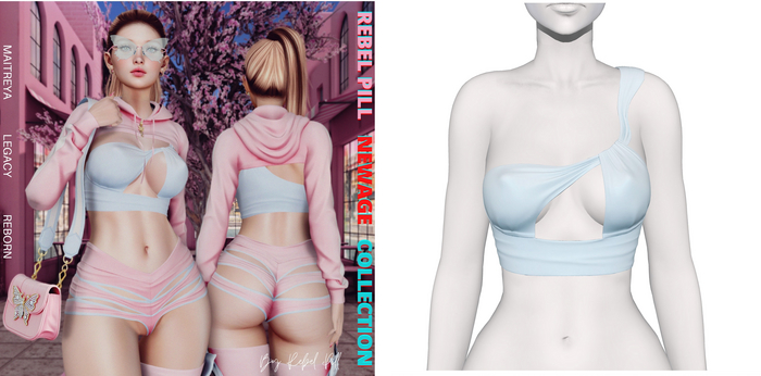 Rebelpill - NewAge Collection Top Baby Blue