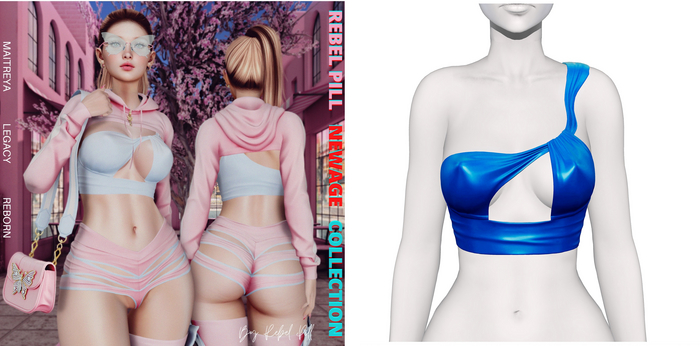 Rebelpill - NewAge Collection Top Splashy Blue