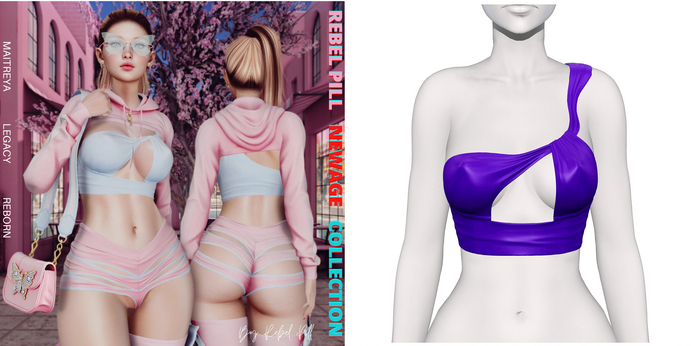 Rebelpill - NewAge Collection Top Uniform Blue