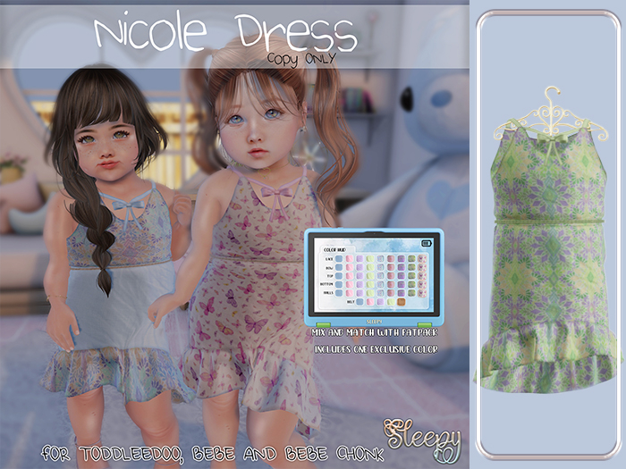 Sleepy. Nicole Dress Pattern Green