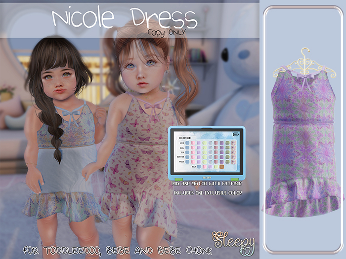 Sleepy. Nicole Dress Pattern Purple