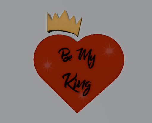 LF-Be my King Crown & Heart walll hanging Mesh 2LI