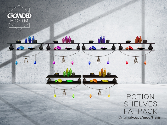 Crowded Room - Spellbound Potion Shelves - Fatpack 
