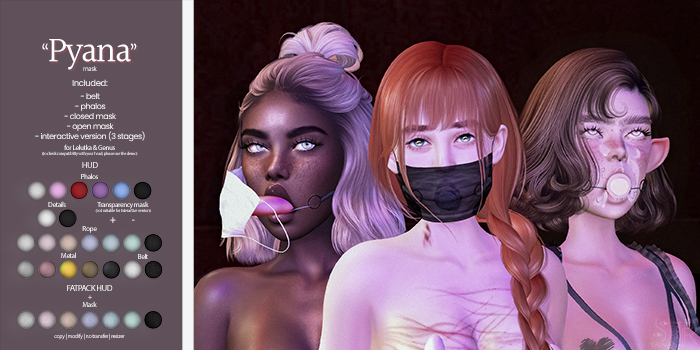 theROOM & TAINA - "Pyana" - mask with dick #4 (black)