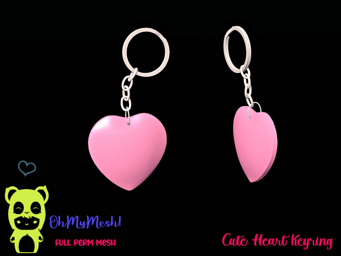 OhMyMesh! Cute Heart Keyring Full Perm Mesh