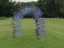 PLANT Garden Arch Blue Stars & Wires Only 1 Prim Sculpty Multiface MTY Trellis FF186