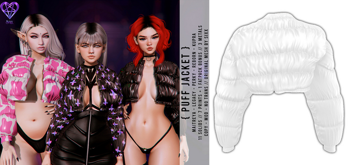 - sixx - Puff Jacket - White