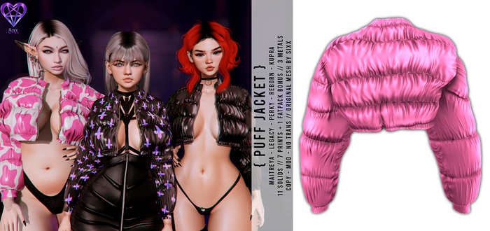- sixx - Puff Jacket - Pink