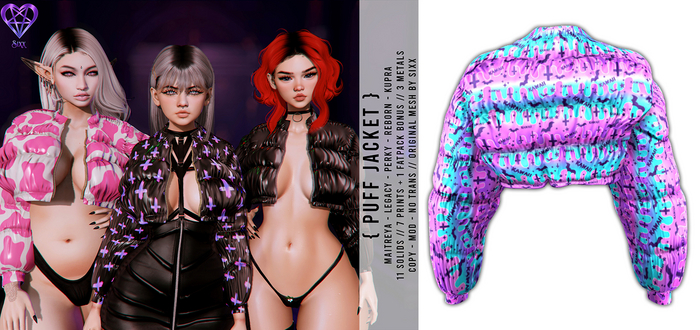 - sixx - Puff Jacket - Kawaii