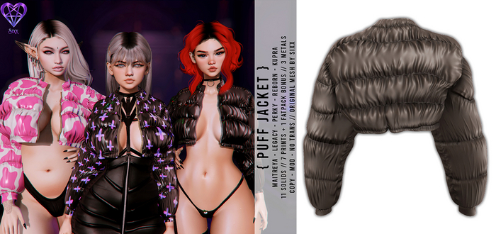 - sixx - Puff Jacket - Brown