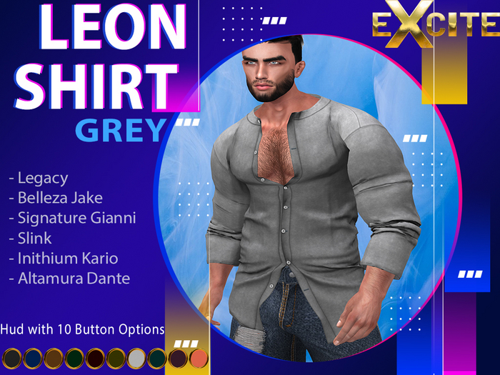 Excite Leon Shirt Grey