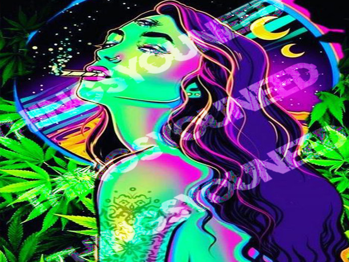 Smoker Girl Trippy Tapestry