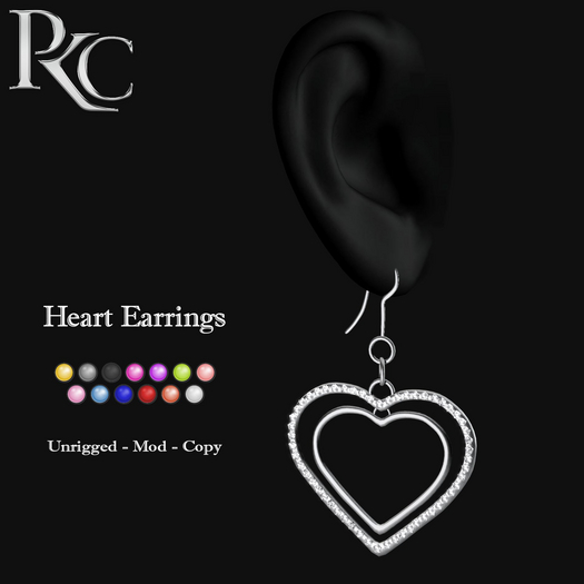 *PKC* Heart Earrings