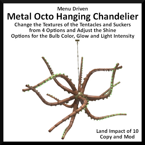 Menu Driven Metal Octo Hanging Chandelier