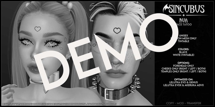 .Sincubus. // Ava Face Tattoo - DEMO (Unpacker)