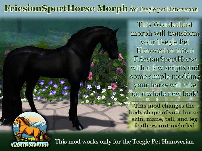 *Wonderlust* Teegle Hanoverian FriesianSportHorse Morph
