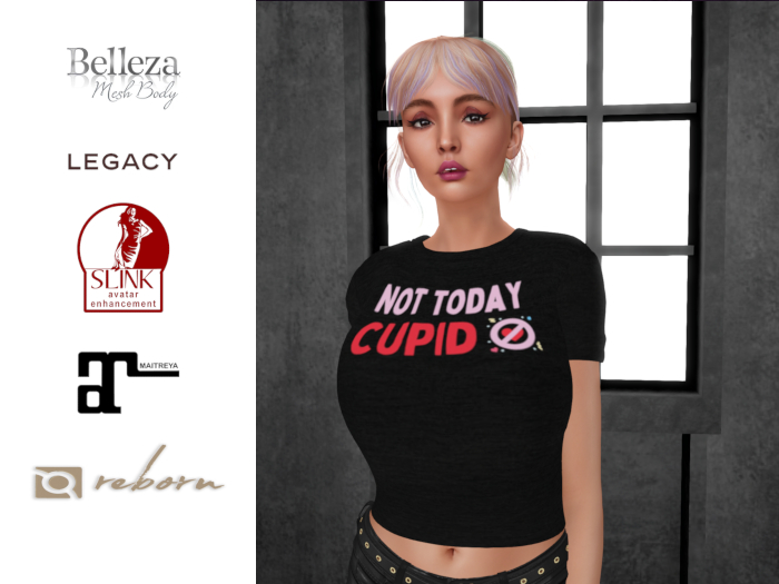 Anti-Valentines Special Price Not Today Cupid Belly Tee 