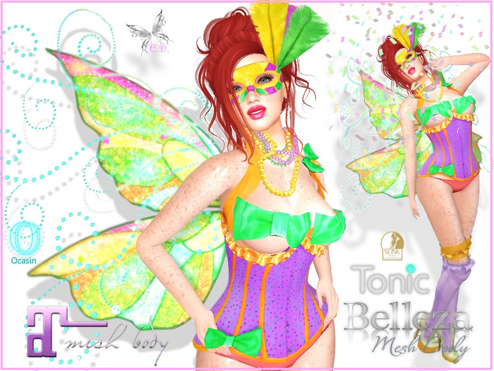 ``***{E.D. MARDI GRAS FAIRY FITMESH