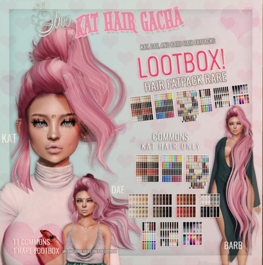 .Olive. the Kat Hair Gacha - Brunettes