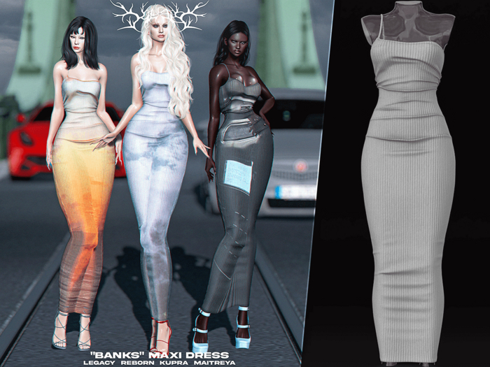 #Klubb "Banks" Maxi Dress [Razor Blade]