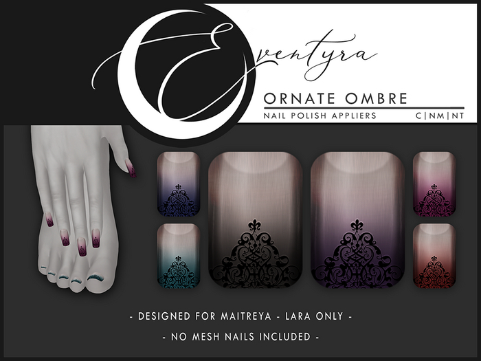 Eventyra - Maitreya Nail HUD - Ornate Ombre Tips