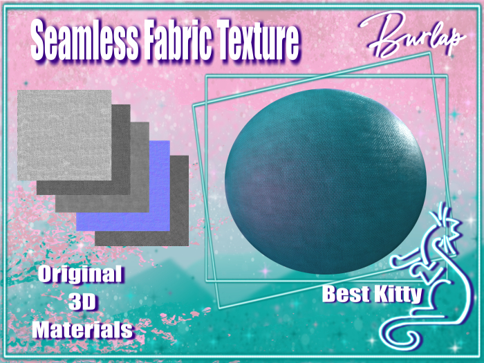 Best Kitty Seamless 3D Textures and Materials: Burlap Fabric