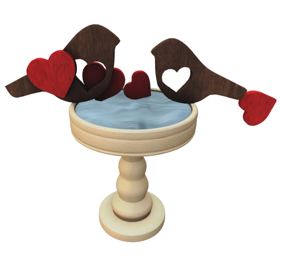 DFS Water Barrel - Love Bird Bath (FSB#58)
