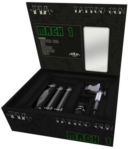 ::PIA:: Mach 1 Tattoo Gun Box, Silver