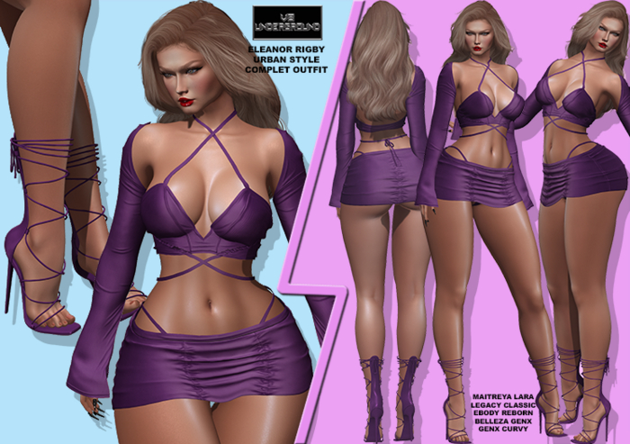 **ELEANOR RIGBY PURPLE COMPLET OUTFIT**