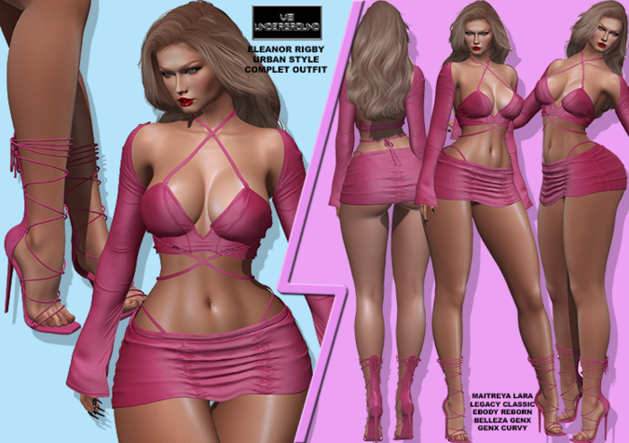 **ELEANOR RIGBY PINK COMPLET OUTFIT**