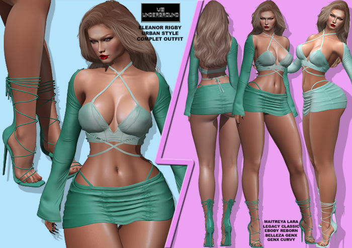 **ELEANOR RIGBY CYAN COMPLET OUTFIT**