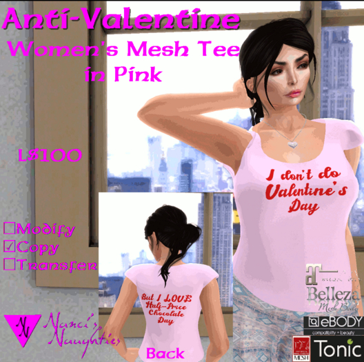 NN Anti-Valentine Tee Pink