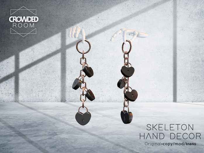 Crowded Room - Skeleton Hand - Love Locks Black